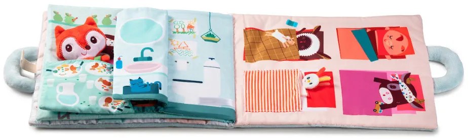 Lilliputiens - textilná didaktická knižka - Dobré ráno, líška Alice