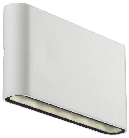 NORDLUX Vonkajšie nástenné LED svietidlo KINVER, 2x6W, teplá biela, biela