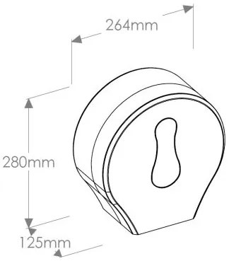 Zásobník na toaletný papier Merida ONE MAXI, čierna