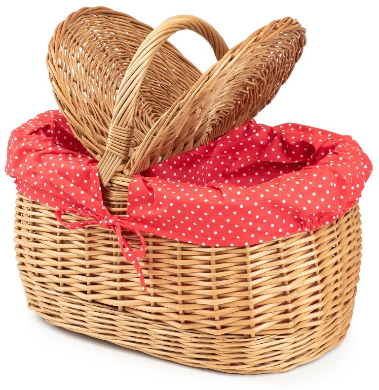 Piknikový kôš prútený Kvinna V.š. 44 x hl. 28 x v. 23/36(cm)
