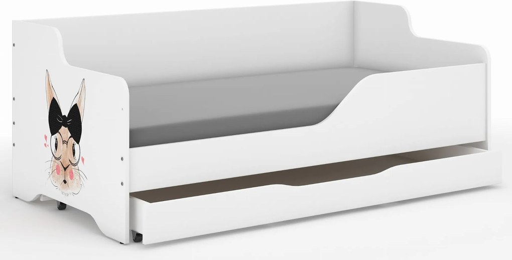 Wooden Toys Detská posteľ LILU 160x80 PAN KRÓLIK – bočnice