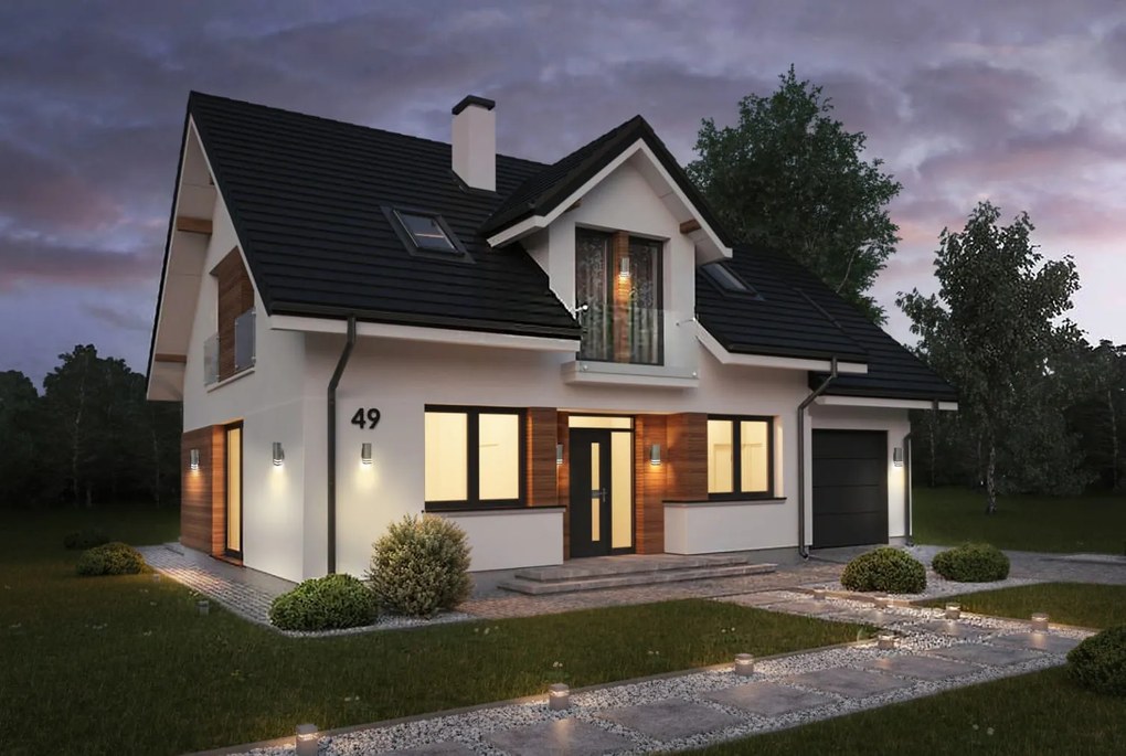 BERGE LED vonkajšie svietidlo INEZ čierne PIR - 1 x GU10 - 230V