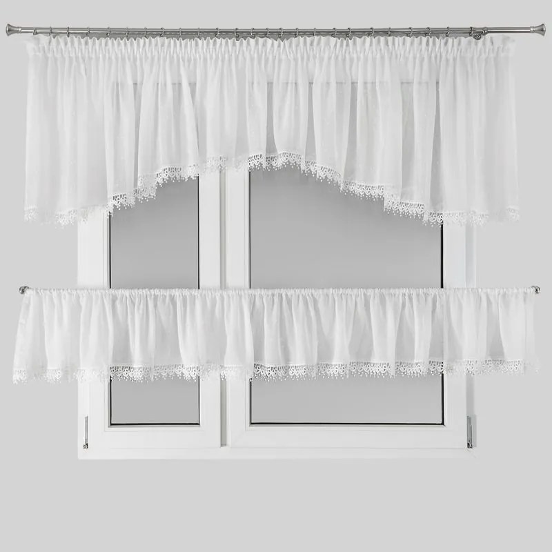 ZÁCLONA DAGMARA 400X65 CM BIELA