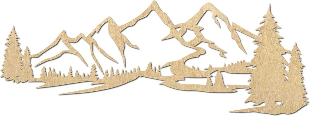 SENTOP | Drevený obraz hory – veľká krajina lesa, dekorácia do domu | SENTOP PR0414-akcia20