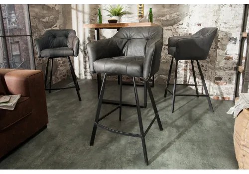 Barová stolička 39081 Loft Anti Šedá  - Komfort-nábytok
