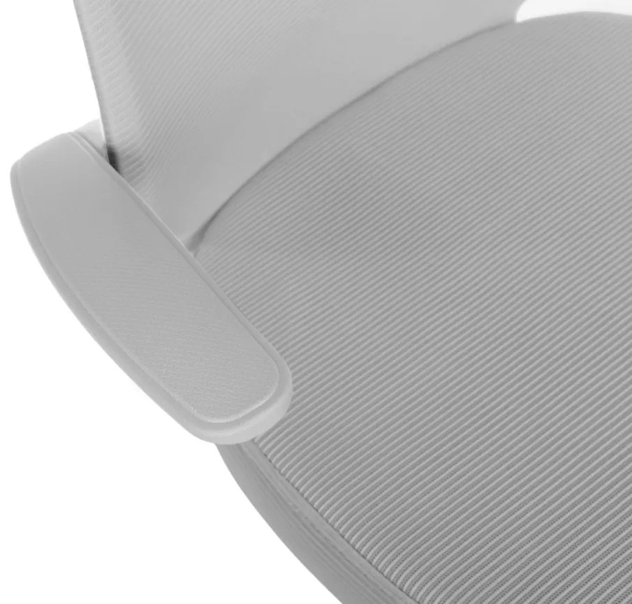 Detská otočná stolička Neoseat JUNI 012 s podnožou — látka, sivá