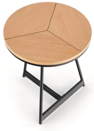 Konferenčný stolík CARIDA 49x45 cm čierna/dub