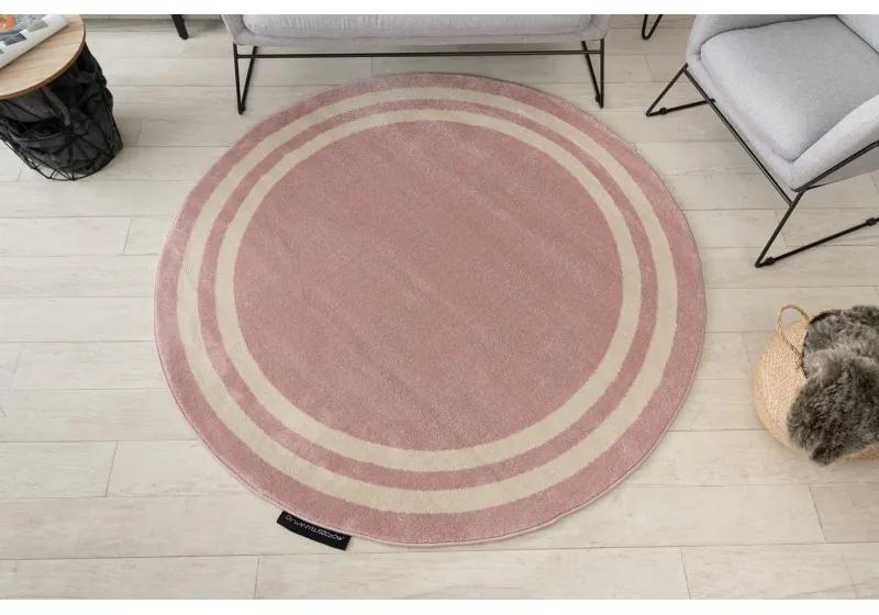 Okrúhly koberec HAMPTON Rám ružová Veľkosť: kruh 140 cm