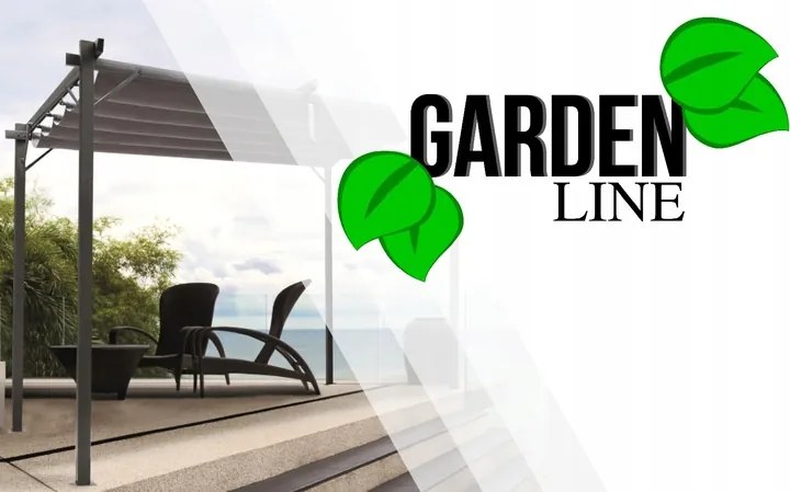 Garden Line SIVÁ ZÁHRADNÁ PERGOLA 3 X 3 M 2,95 x 2,95 x V2,3 m *5682