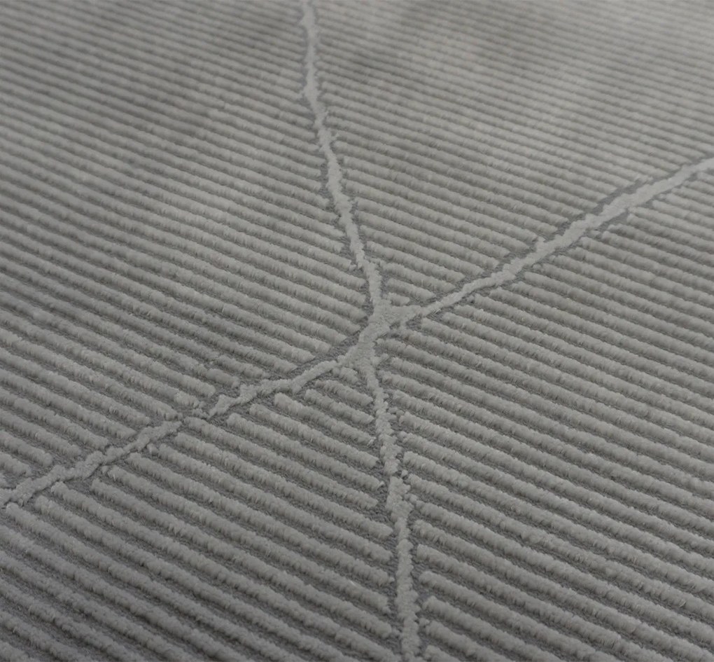 Koberec Zurich 1903 GREY – sivý vzorovaný obdĺžnik Rozmer: 200x290 cm