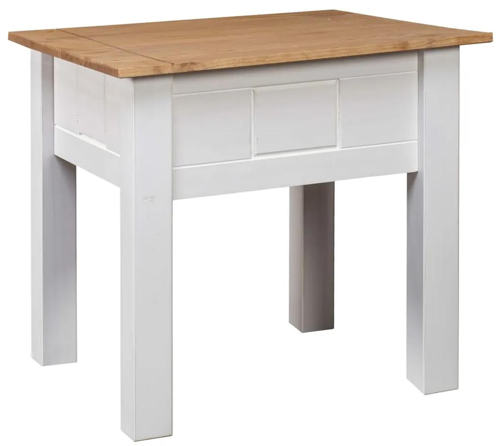 vidaXL Nočný stolík, biely 50,5x50,5x52,5 cm, borovica Panama Range