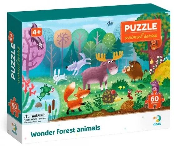 Puzzle Lesné zvieratá/živočíchy 32x23cm 60 dielikov