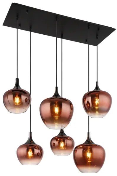 Globo 15548-6HG - Luster na lanku MAXY 6xE27/40W/230V medená
