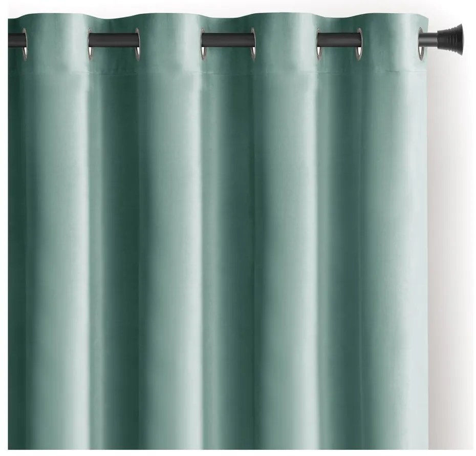 Svetlozelený zamatový dimout záves 140x270 cm Eyelets – Restilo