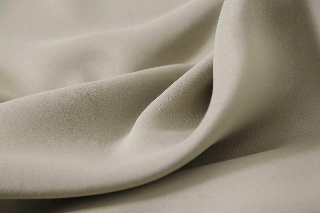 Béžový záves OXFORD 140x250 cm Zavesenie: Kovové krúžky