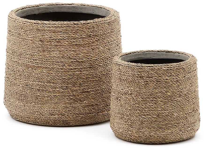 Obaly na kvetináče v súprave 2 ks z cementu ø 35 cm Sigal – Kave Home