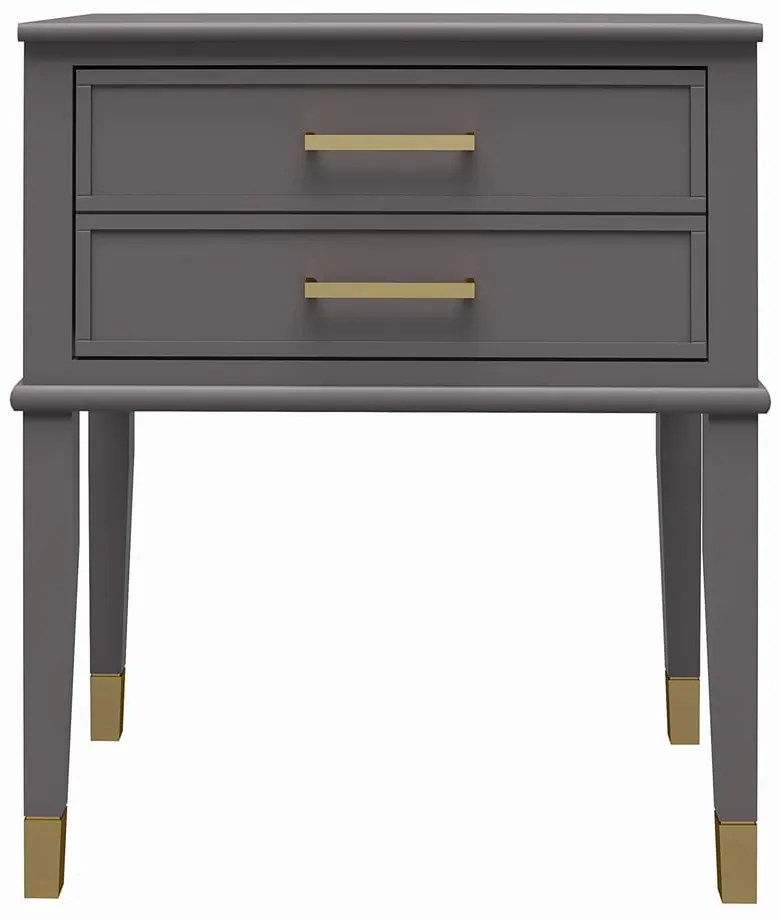 Tmavosivý nočný stolík Westerleigh – CosmoLiving by Cosmopolitan