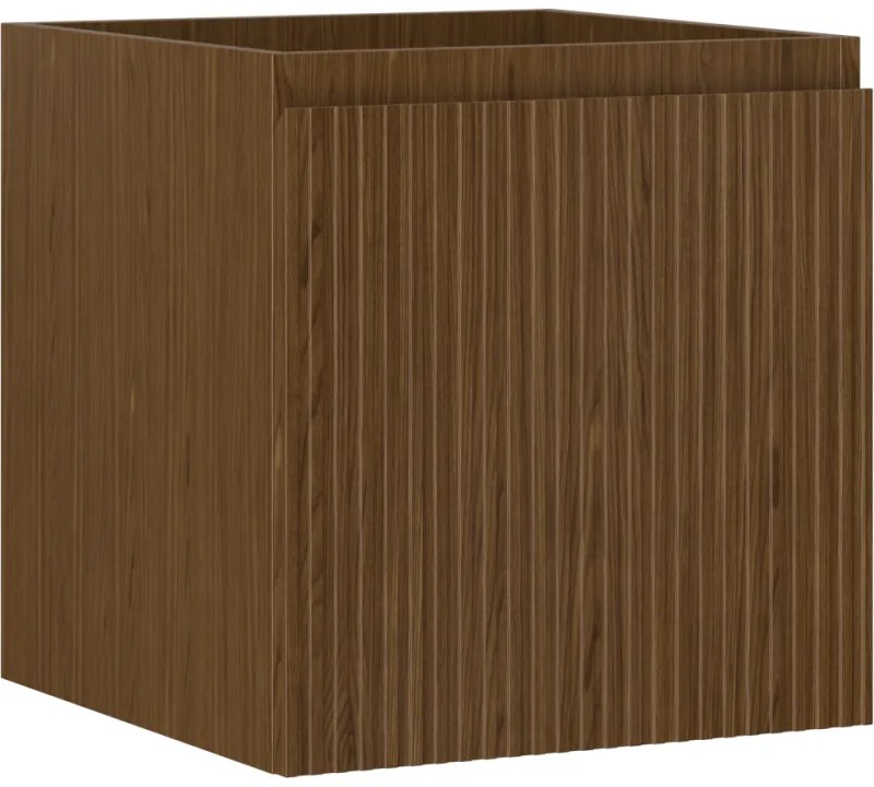 Mexen Rivel, kúpeľňová skrinka 45 cm, 1 zásuvka, drážkovaná, orech, 91A20-04547-1-BF86