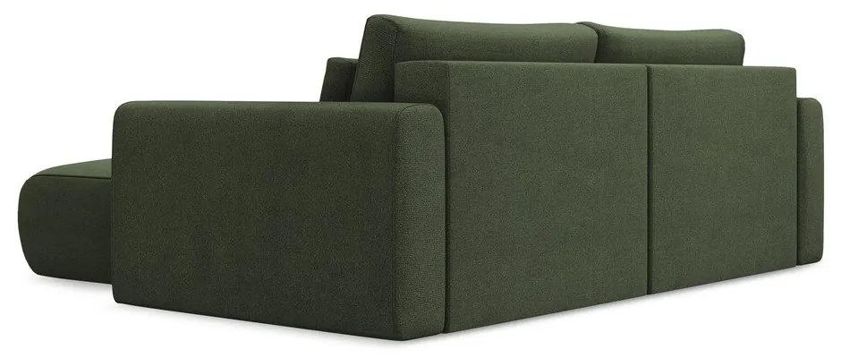 Khaki rozkladacia/s úložným priestorom rohová pohovka (pravý roh/s leňoškou) Kapua – Makamii