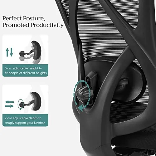 Kancelárska stolička, polohovateľná, 114-123,5x72cm, čierna