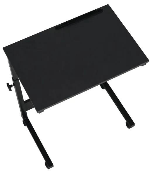 Kondela PC stôl s kolieskami, čierna, WESTA