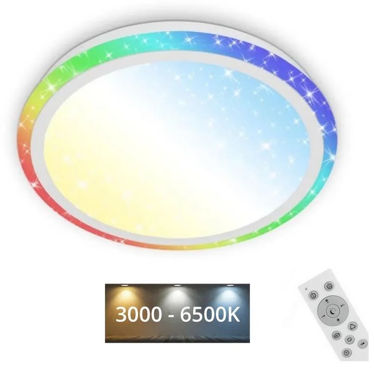 Brilo - LED RGBW Stmievateľné stropné svietidlo STARRY SKY LED/24W/230V + DO BL1275