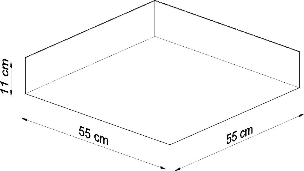 Stropné svietidlo Horus, 1x sivé plastové tienidlo, (biely plast), (55 cm)
