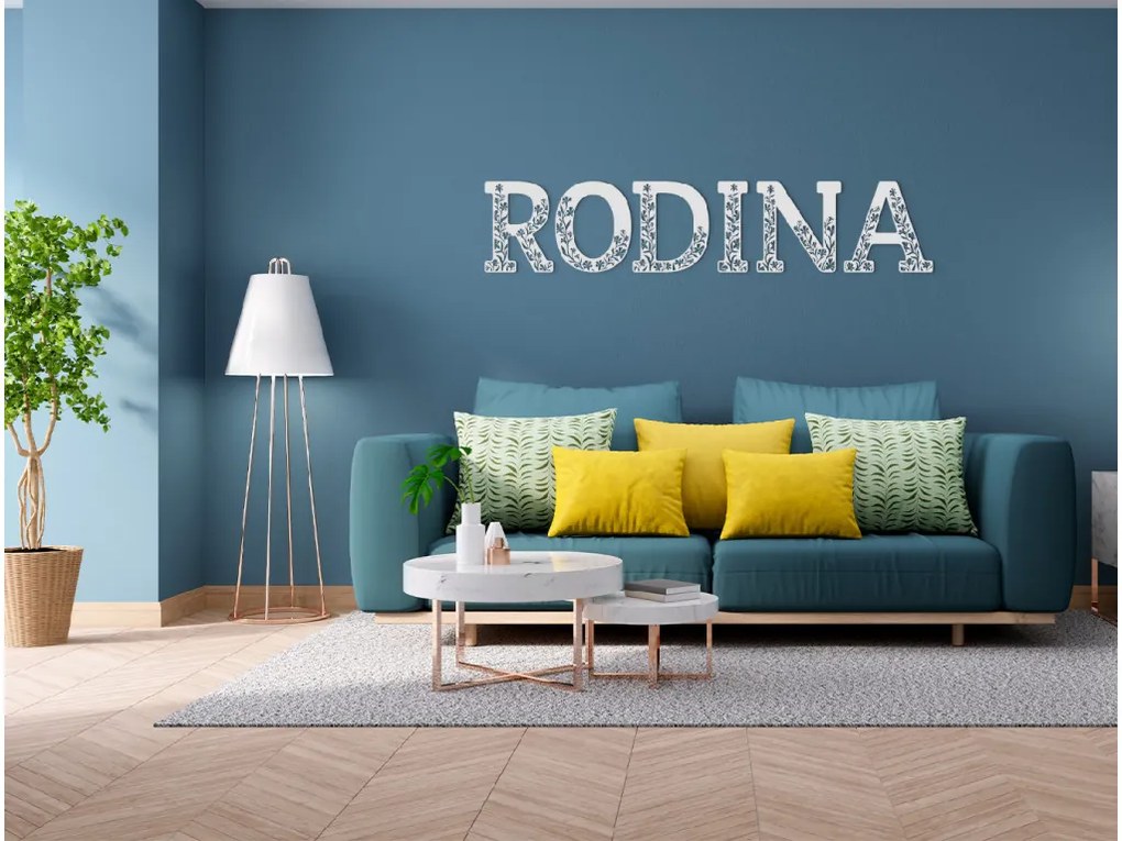 drevko Drevený nápis Rodina Rozmer obrazu: 12 x 60 cm, Farba dekorácie: Čierna