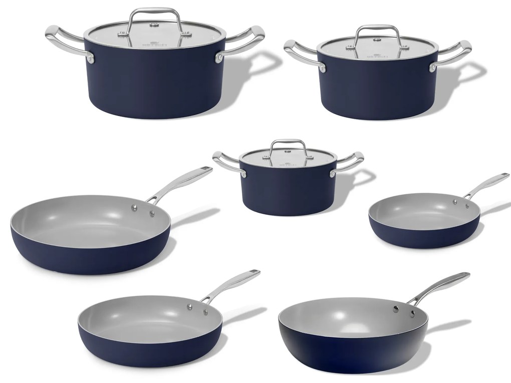 Elmich Kompletná sada keramického riadu Vital 7ks - tmavomodrá