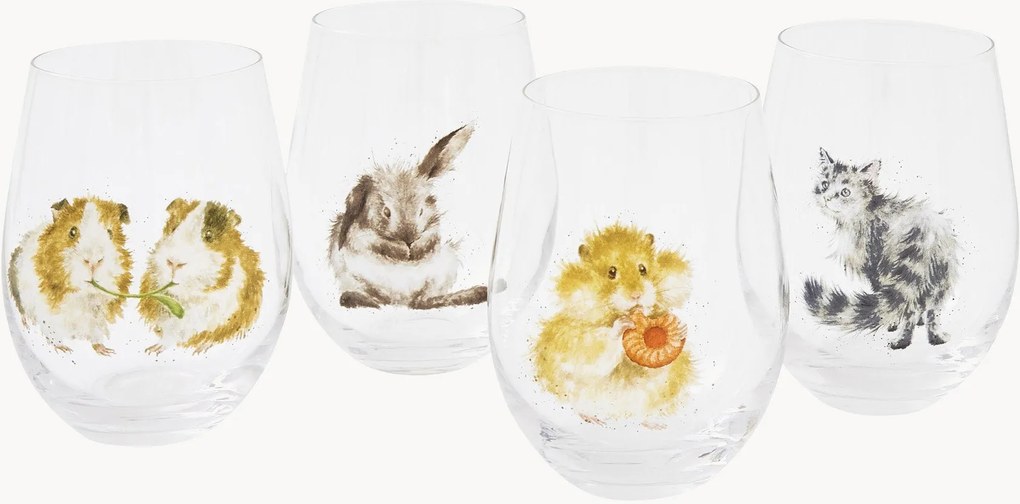 Poháre Animals, 4 ks