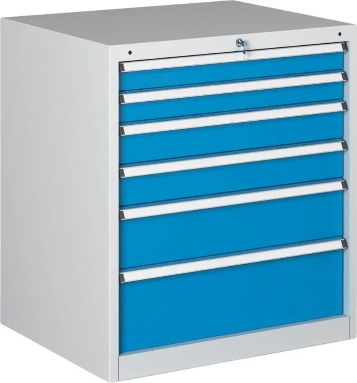 Dielenská zásuvková skriňa na náradie G345, 6 zásuviek, 723 x 580 x 800 mm