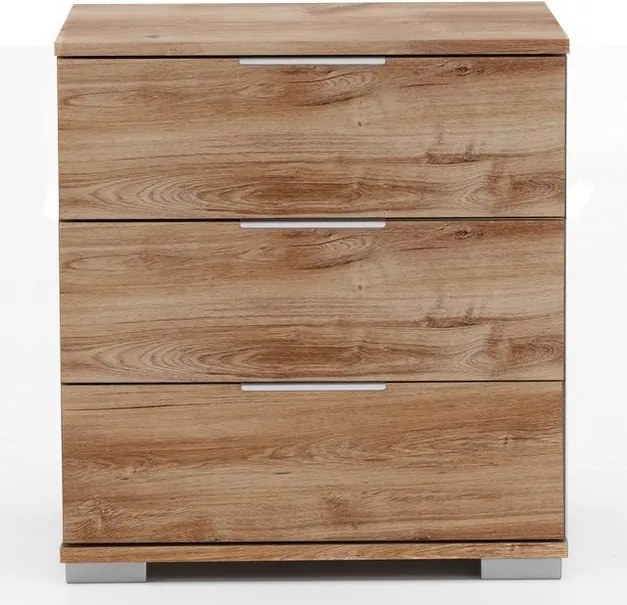 Nočný stolík Easy Plus, 3 zásuvky, dub doskový