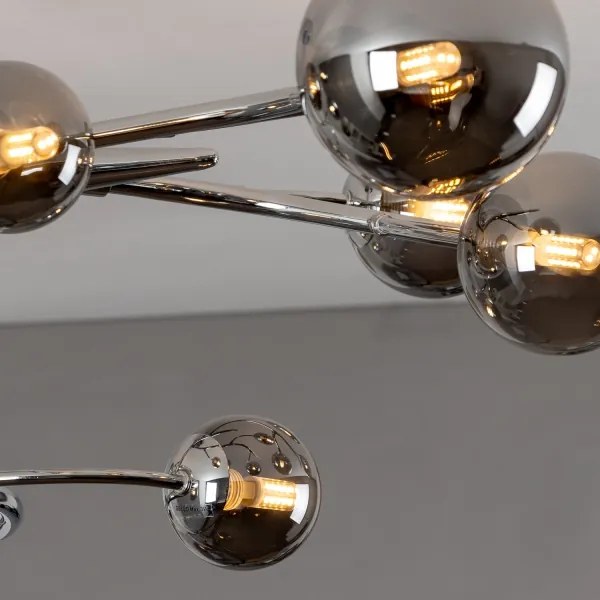 Brilagi - LED Prisadený luster MISTEL 15xG9/3W/230V lesklý chróm/dymová