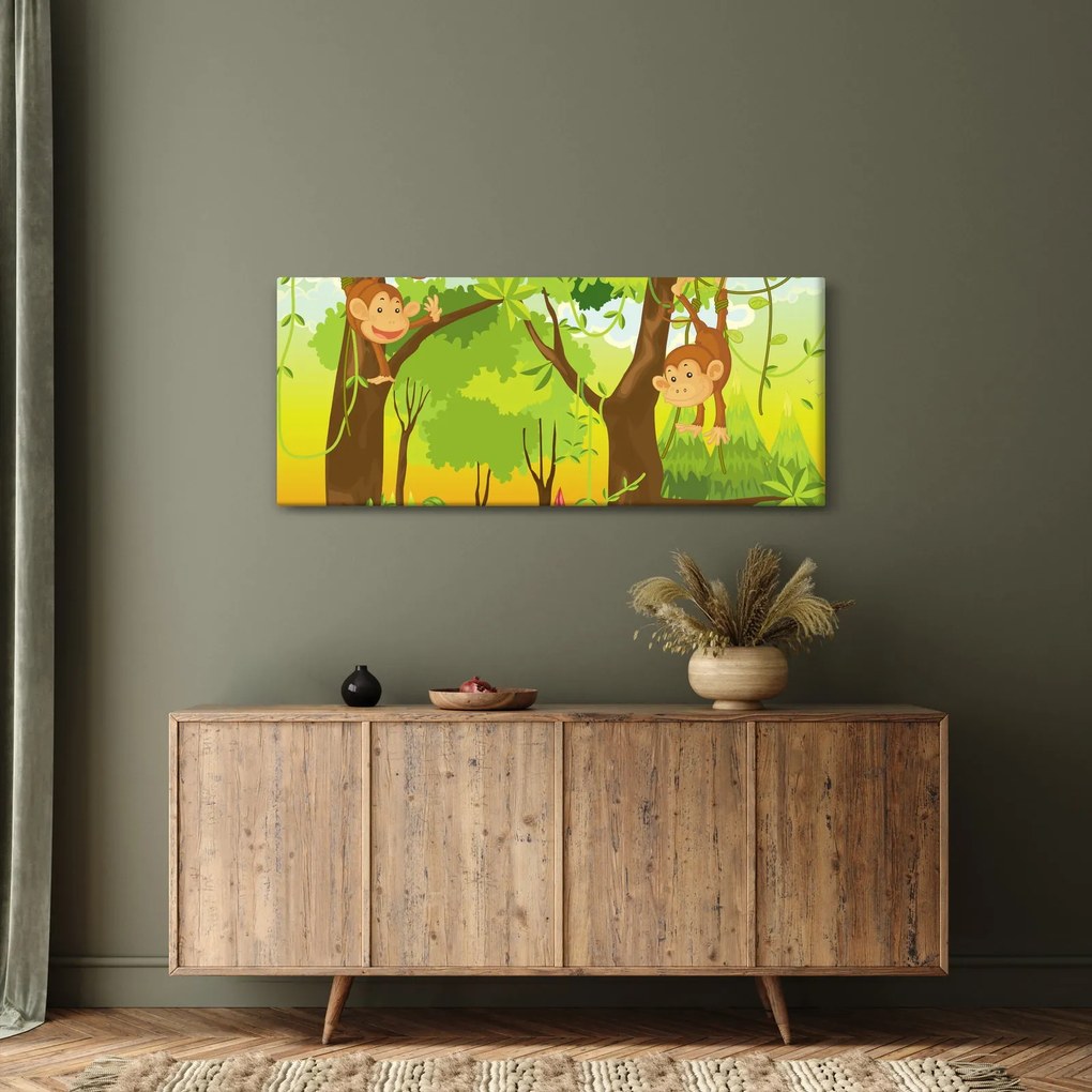 Obraz - Opičiaci (120x50 cm)
