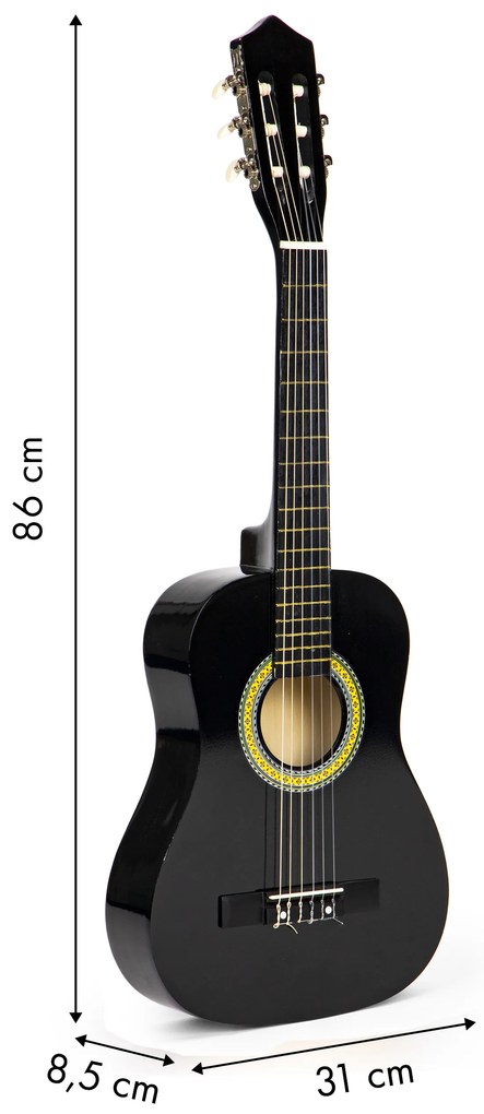 Detská veľká drevená gitara 6 strún