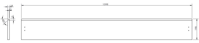 Mexen Rivel, kúpeľňová skrinka 160 cm, 1 zásuvka, drážkovaná, grafitová matná, 91A20-16023-1-BF66