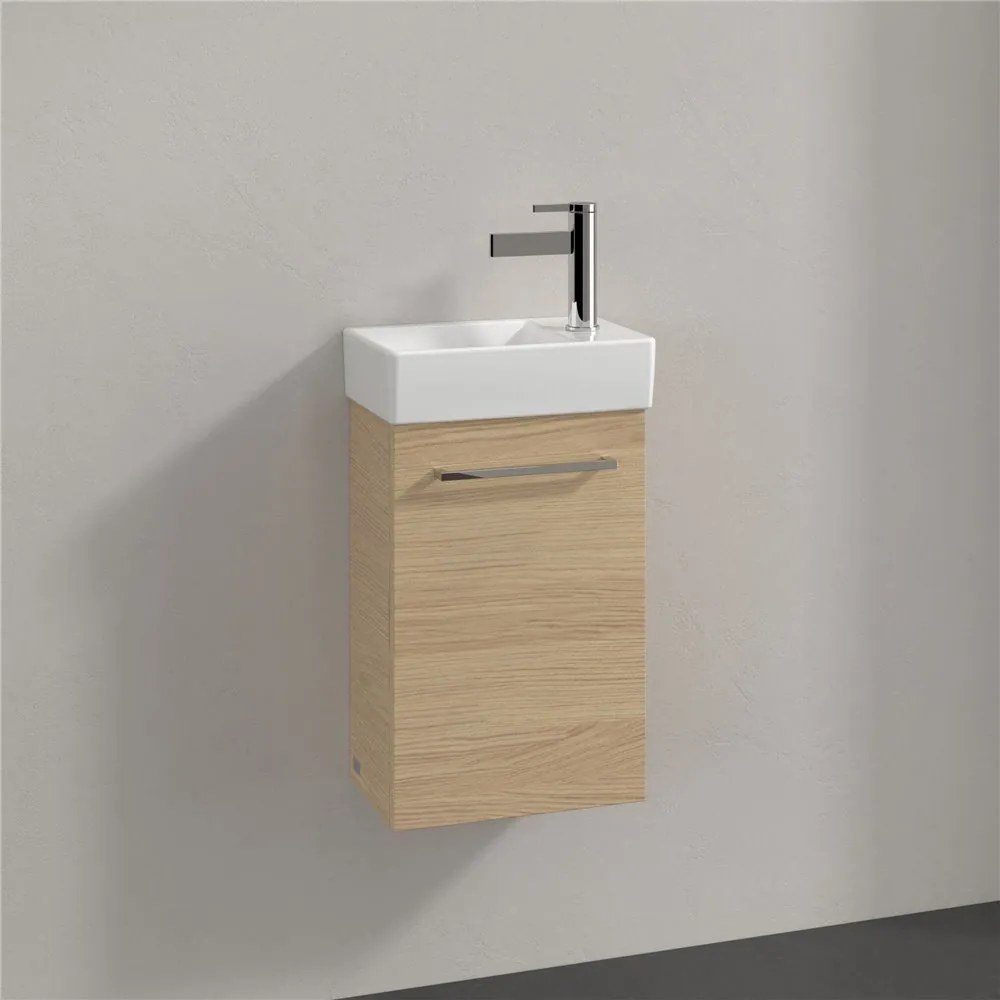 VILLEROY &amp; BOCH Avento závesná skrinka pod umývadielko, 1 dvierka, pánty vľavo, 340 x 202 x 514 mm, Nordic Oak, A87600VJ