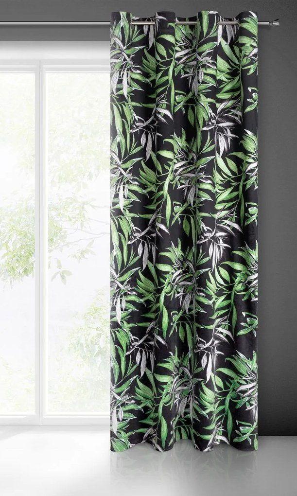 Dekorstudio Dekoračný zamatový záves ZOJA 140x250cm zelený
