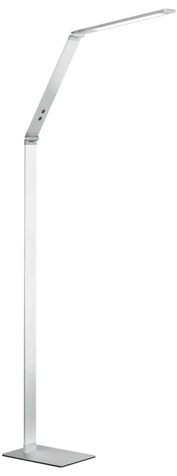 LED stmievateľná stojacia lampa v striebornej farbe (výška 133 cm) Geri – Fischer &amp; Honsel