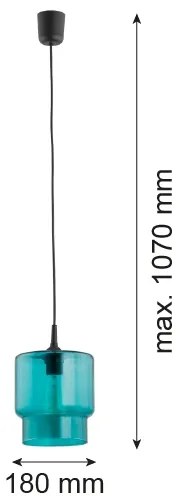 Argon 3271 - Luster na lanku NEWA 1xE27/15W/230V tyrkysová