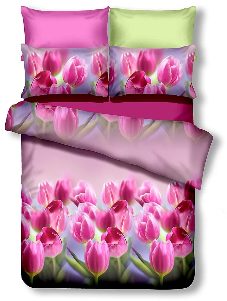 Obliečky z mikrovlákna EMERALD ASTRID ružové Rozmer obliečky: 2 ks 80 x 80 cm | 200 x 220 cm