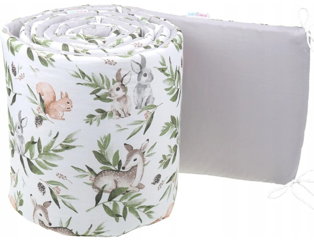 BabiM Mantinel do postieľky Baby 2Side 180x30 Farba: srnky