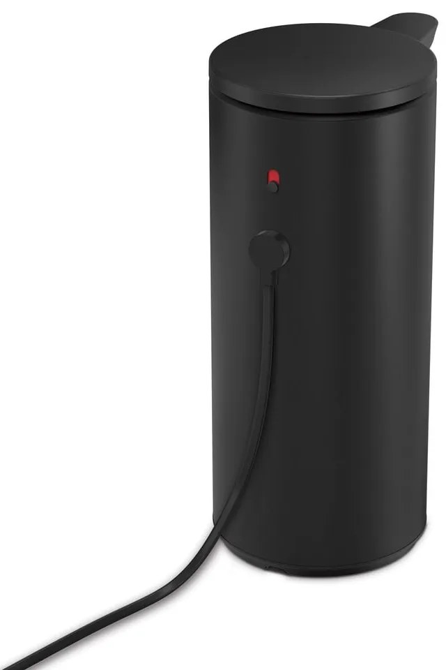 Čierny bezdotykový oceľový dávkovač mydla 266 ml – simplehuman