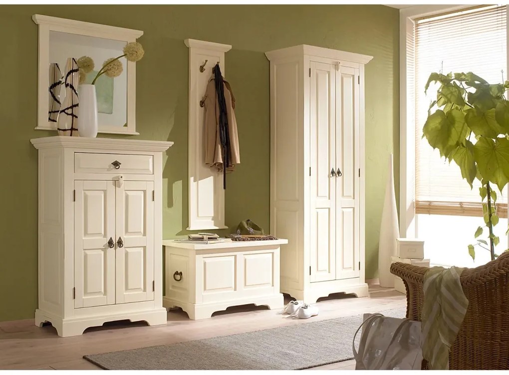 furniture-nabytek.cz - Masívna komoda Catana biela z borovice a MDF, lakovaná – 75×44×115 cm