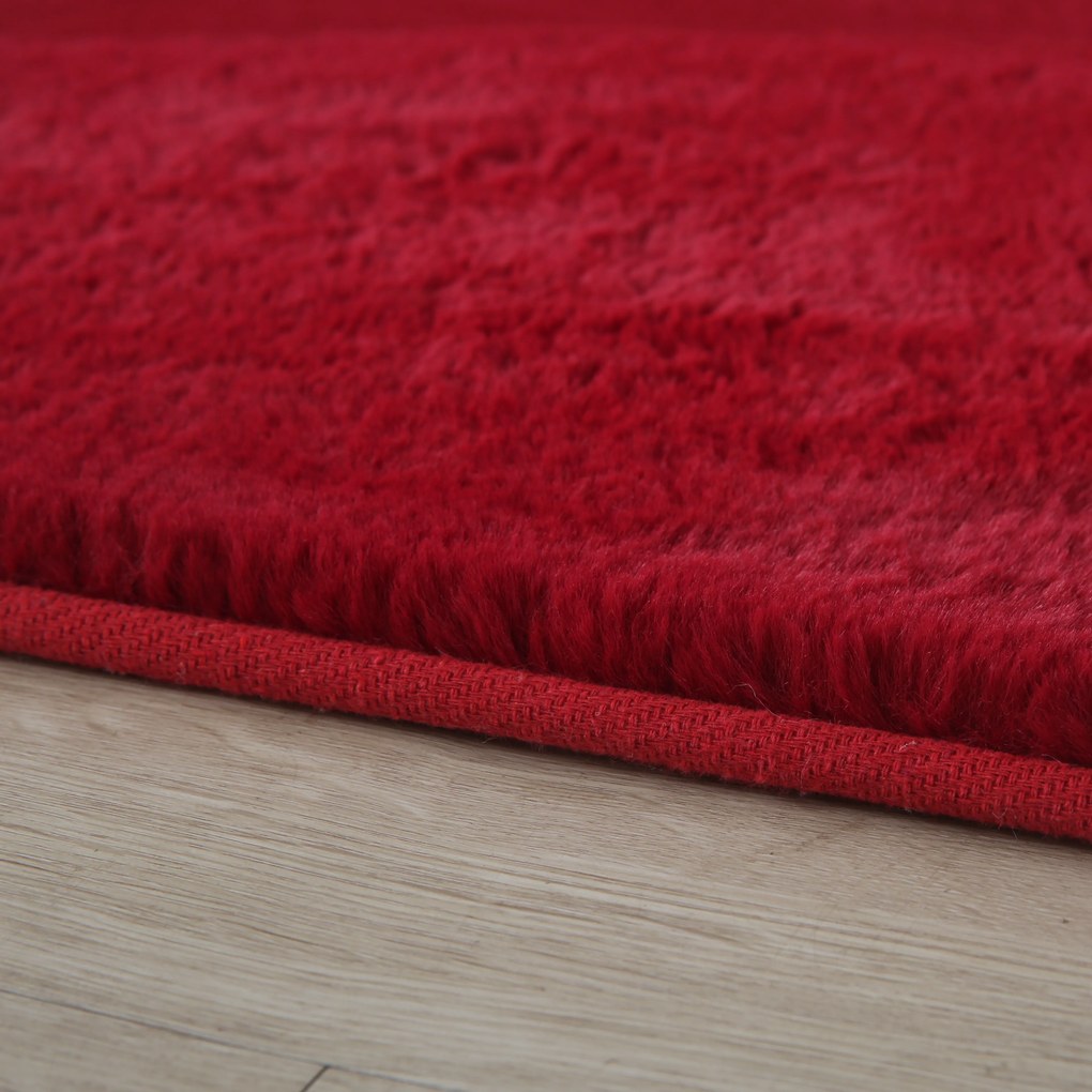 Ayyildiz, Kusový koberec Pouffy 5100 Red, 120x170, červená, obývacia izba