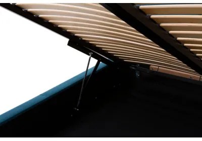 Čalúnená velúrová posteľ FABRIZZIO MAXI P 160 x 200 s roštom a úložným priestorom