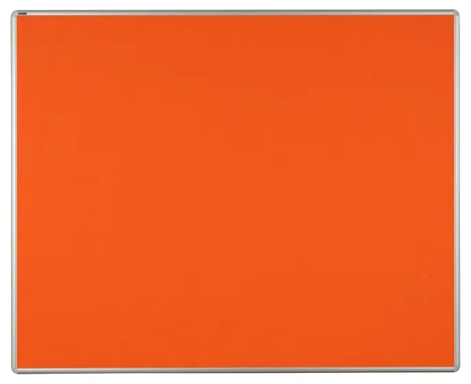 Textilná nástenka ekoTAB v hliníkovom ráme, 1500 x 1200 mm, oranžová