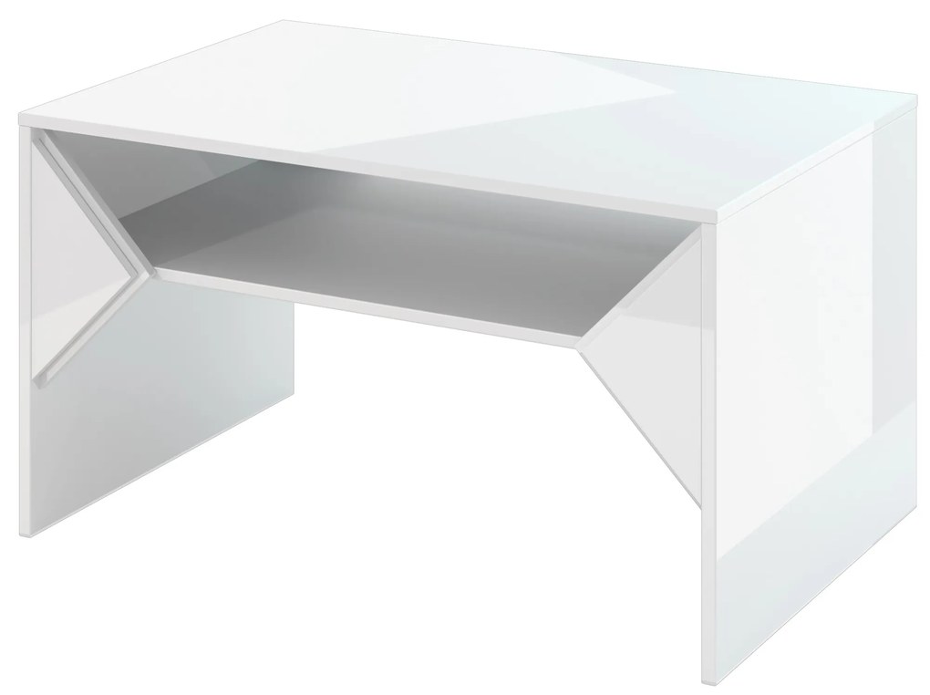 Konferenčný stolík Tonfir (lesk biely). Akcia -20%. Vlastná spoľahlivá doprava až k Vám domov. 1055255
