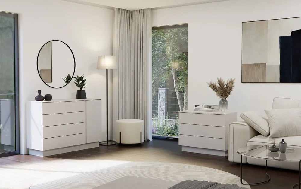 Komoda Amber 125 cm kašmírová