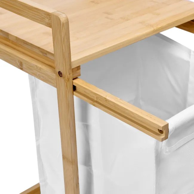 Kôš na bielizeň bambusový HANOI 40 l biely